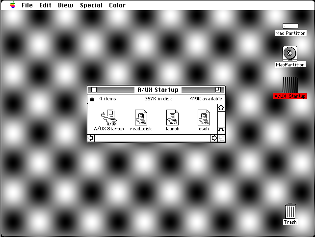 A/UX 2.0 Startup Disk