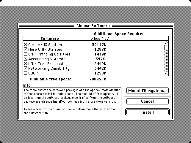 Installing A/UX